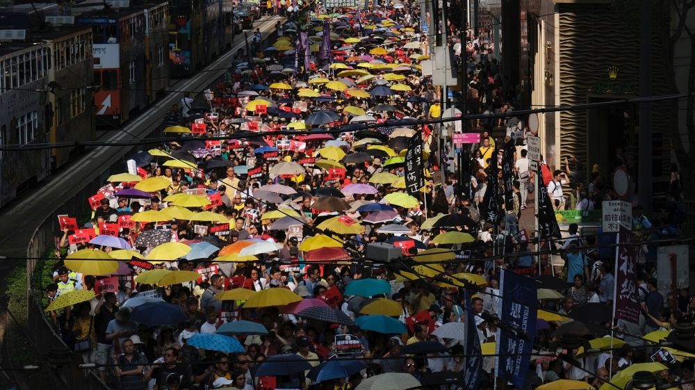 Puluhan Ribu Warga Hong Kong Berdemo Menentang RUU Ekstradisi ke Cina